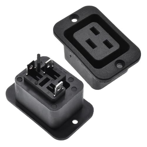 Prise de courant industrielle en cuivre 16 A C20 C19 rigide noire SS-3B