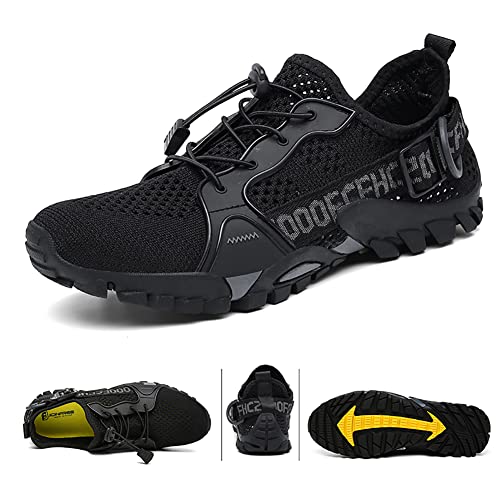 TANGYUGEN Water Shoes Men Women Outdoor Hiking Shoes Quick Drying Beach Aqua Shoes Travel Trekking Walking Climbing Sneakers