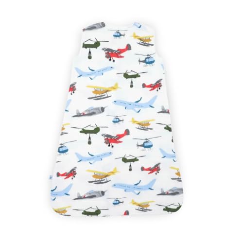 Image of Little Unicorn 0-6 Month Premium Muslin Sleep Sack 1.1 TOG | Soft & Breathable Muslin Cotton for safer sleep | 2 way zipper (Air Show)