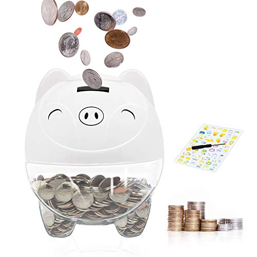 MOMMED Hucha,hucha contador euros, hucha cuenta monedas acepta todas las monedas EUR,...