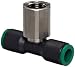 Legris 3008 56 11 Nylon & Nickel-Plated Brass Push-to-Connect Fitting, Branch Tee, 1/4" Tube OD x 1/8" NPT Female