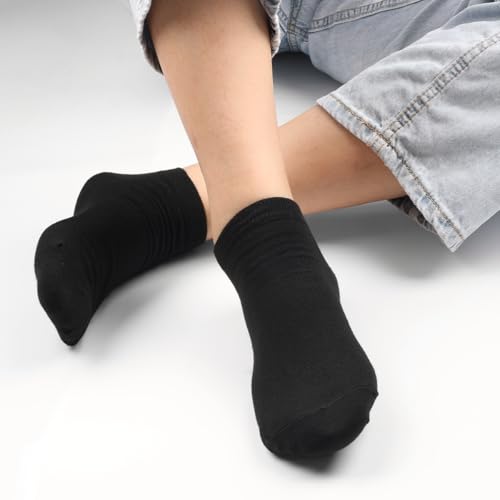 10 Pairs Men's Ankle Socks Breathable Casual Low Cut Socks (Black)3