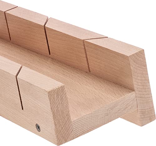 KOTARBAU® Schneidlade aus Holz 30x12 cm zum Schneiden von Eckverbindungen Leisten Latten Gehrungslade Sägelade