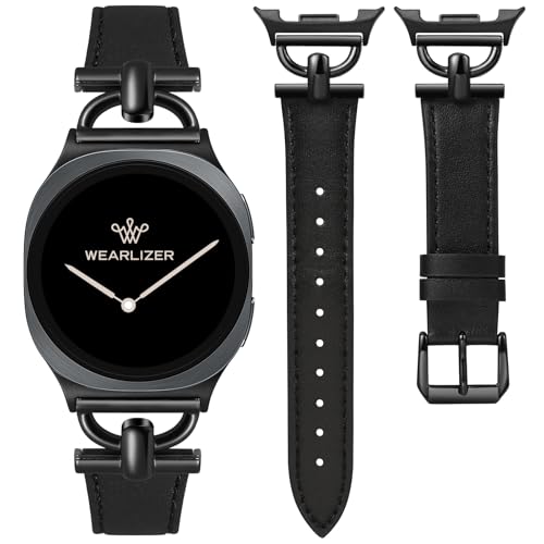Bracelet en cuir Samsung Galaxy Watch 8 femme Wearlizer fin et élégant 40mm 44mm 46mm
