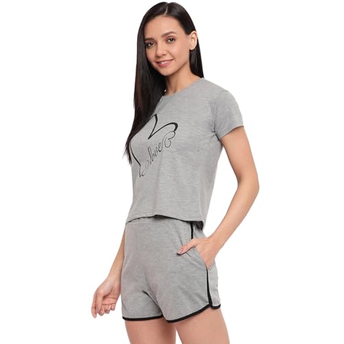 Image of Women's Cotton Printed Top and Shorts Set Pack of 1