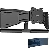 VIVO Telescoping Ultrawide Monitor Wall Mount, Fits up to 49 inch Ultra-wides, Holds 44 lbs, Adjustable Low Profile VESA Bracket, Black, Mount-VWLP2