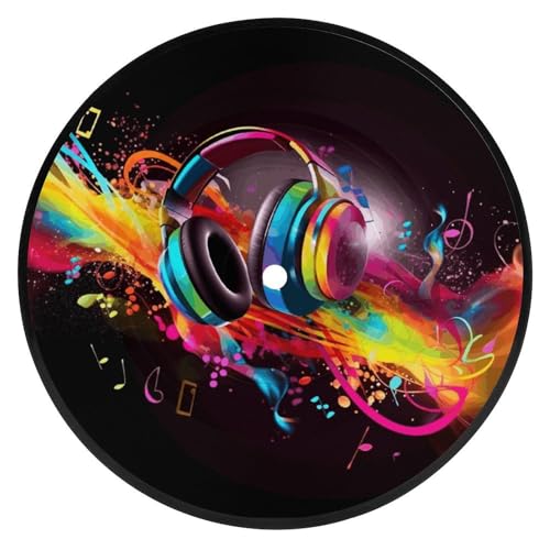 Posavasos absorbentes para mesa de café, posavasos redondos decorativos, posavasos de mesa, posavasos coloridos para música, escritorio, posavasos antideslizantes para tipos de tazas
