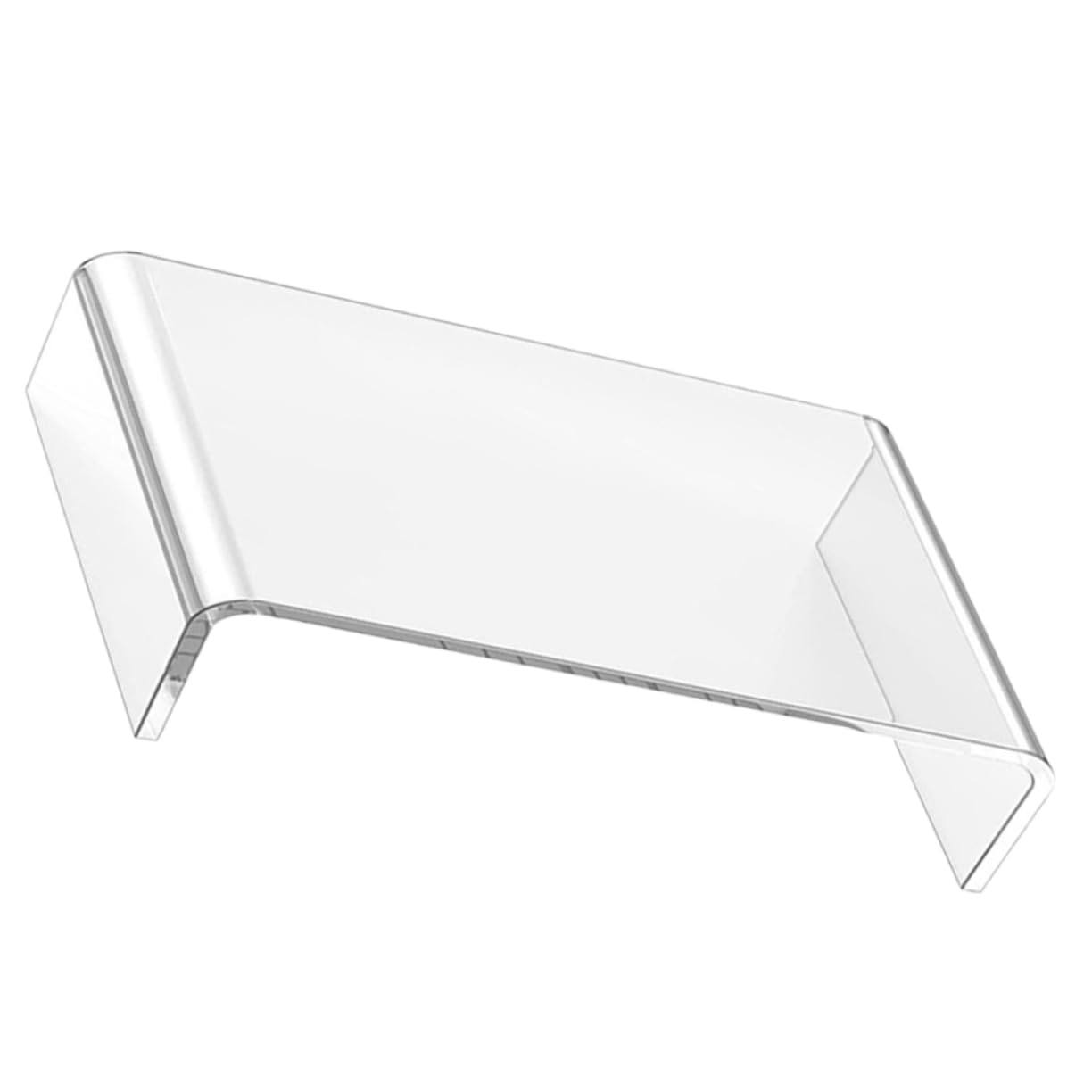 BESTonZON Monitor Risparmio Trasparente Acrilico Supporto da Scrivania in Base Rialzata di Spazio e Miglioramento Altezza Ufficio