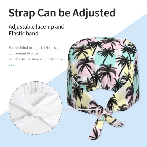 Image of Breathable Working Cap with Adjustable Sweatband Scrub Cap for Men /Women