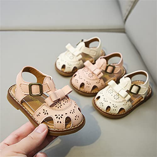 Children's Girls Summer Speep Toe Sandals Bow Flat Bottom Toddler Shoes For Infant/Toddler Baby Girl Shoes 6-12 Months3