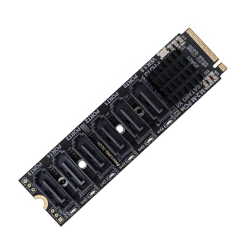 Adaptateur NVME vers SATA 8 ports Carte d'extension M.2 M-Key 2280 PCIe
