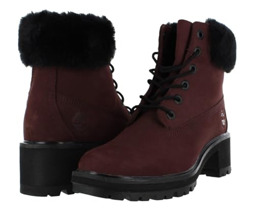 Timberland Women's Kinsley 6" Waterproof Boot, Burgundy Nubuck, 6 Medium