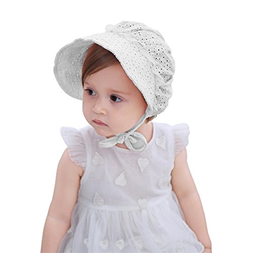 My Little Baby Baby Girls Sun Hat Fashion Hollow Sun Protection Caps (Pink+White) #TOP1