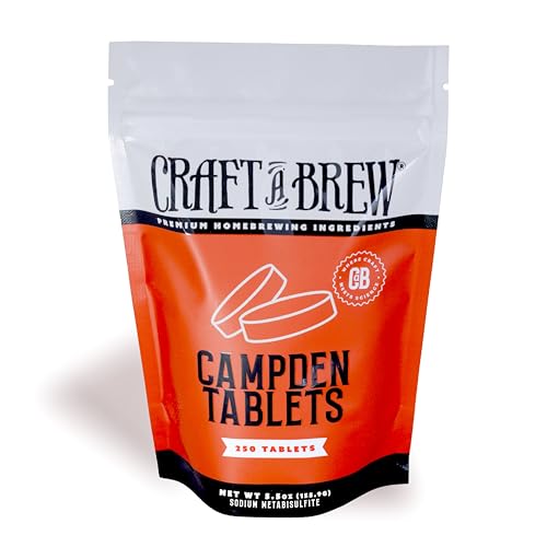 Craft A Brew - Campden Tablets - Sodium Metabisulfite - For Winemaking - Ideal for Traditional Grape Wines - Crafting Fruit Wine Cider - 250 Count