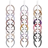 AOFLLU 3 PCS Headband Holder Organizer for Girl,Hanging Hairband Storage for Women,White Hair Hoop Display Hair Accessories Organizer Bedroom College Dorm Decor