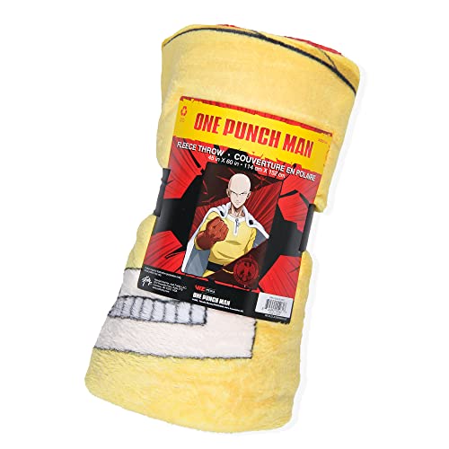 Couverture polaire One Punch Man plaid doux Saitama de lit 114x152cm plaid manga anime - 4