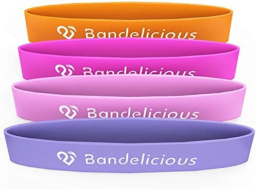 Bandelicious Women’s Mini Exercise Bands – Heavy-Duty Latex Resistance Mini Bands – Legs and Arms Workout – Powerlift, Stretching, Fitness Bands – Beginners and Advanced