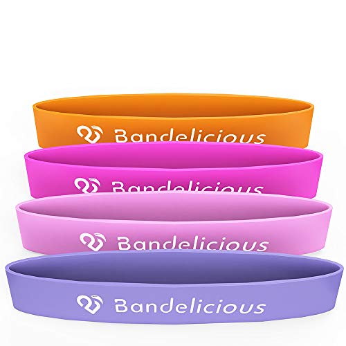 Bandelicious Women’s Mini Exercise Bands – Heavy-Duty Latex Resistance Mini Bands – Legs And Arms Workout – Powerlift, Stretching, Fitness Bands – Beginners And Advanced #TOP1