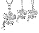 Precioso collar de hada con campana, juego de hada de plata: cadena de plata de 45 cm con cierre. Colgante y hebillas. Altura 2 cm x 1,5 cm. Colgante acrilico: cadena de plata de 40 cm + extensión con cierre de 5 cm. Colgante de 3 cm x 2,5 cm.