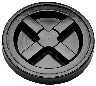 Leaktite Black 3 and 5 gal. Plastic Screw Bucket Lid