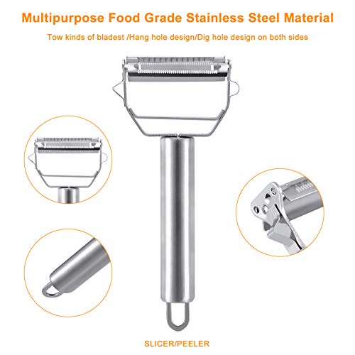 image for Tynctway Peeler Stainless Steel Cutter Slicer for Carrot Potato Melon 