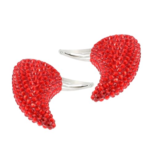 Pince cheveux Halloween corne diable rouge accessoire carnaval déguisement femme