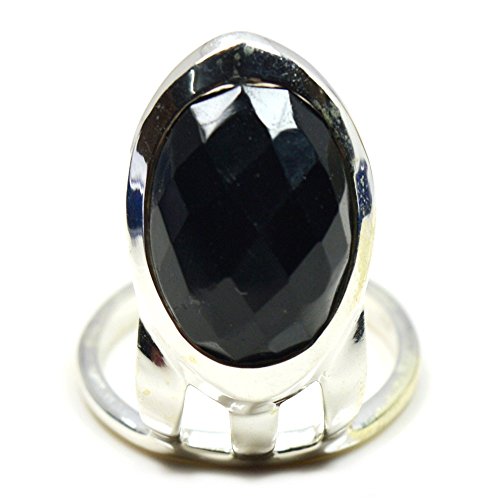 Bague en argent et onyx véritable, le cadeau idéal et élégant pour marquer un moment unique