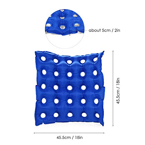 Cucudy Portátil 18 * 18 polegadas PVC Air Insuflável Almofada Do Assento Ponto de Pressão Alívio Da