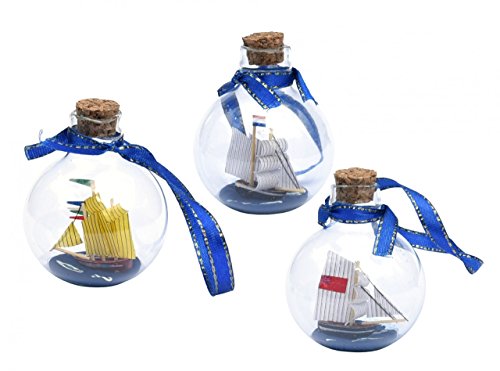 Navyline Dekokugeln - Flaschenschiff im 3er Set Cover