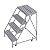 Tri-Arc WLAR004244 4-Step All-Welded Aluminum Rolling Industrial & Warehouse Ladder with Solid Ribbed Tread, 24-Inch Wide Steps