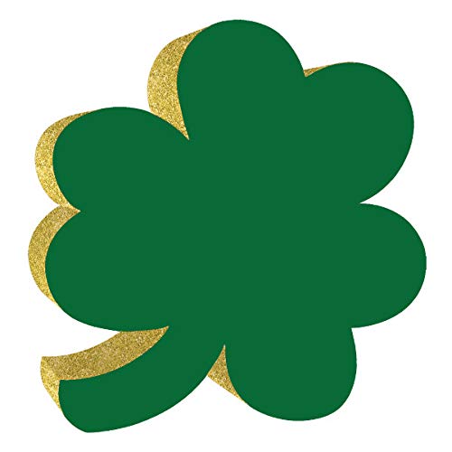 Widmann Kleeblatt-Dekoration – 22 X 22 Cm, Grün & Glänzend – Perfekt Für St. Patrick's Day, Partys & Als Mitgebsel