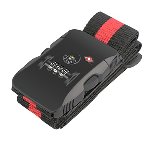 BlueBeachu00ae TSA Cadenas Bagage Serrure de Voyage pour Valise Bagages sécurité 3 Chiffres Combinaison numéro Cadenas