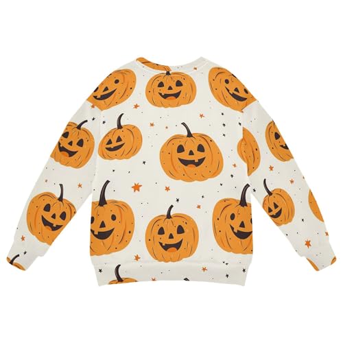 JUNZAN Cartoon Cute Pumpkins Big Boys Sweatshirt Hoodie Crewneck Fall Tops Shirts Party 4T2