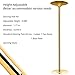 T-explorer Professional Stripper Spinning Dancing Pole Portable Removable 45mm Home Party Bar Gym Exercise Fitness Weight Capacity 330lb Gold Color
