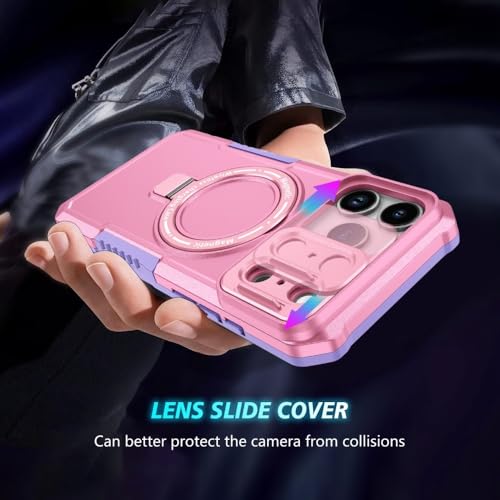 Coque iPhone Air violette à support rotatif 360 silicone antichoc - 6
