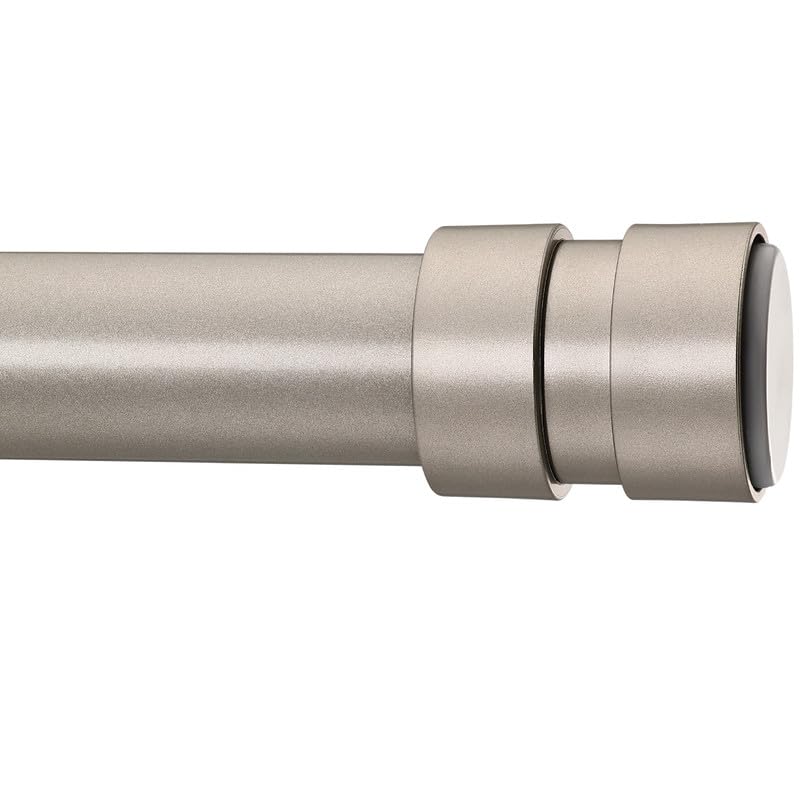 BRIOFOX Tension Curtain Rod Adjustable 32 to 41 inch - Spring Tension Shower Curtain Rod No Drilling Non Slip, Silver