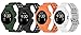 TenCloud 4Pack Case Bands Compatible with Google Pixel Watch Band with Case Intended for Google Pixel Watch Silicone Band Case (Black+Orange+White+ArmyGreen)