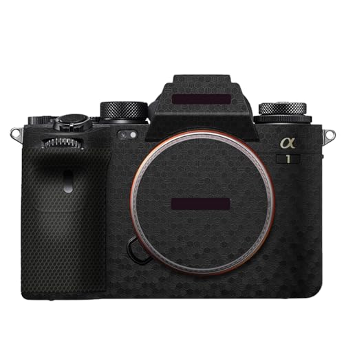 Autocollant anti-rayures Sony A1 motif nid d'abeille noir pour boîtier