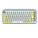 Produktbild Logitech POP Keys Mechanische kabellose Tastatur mit anpassbaren Emoji-Tasten, Englishes QWERTY-Layout - Grün/Lila
