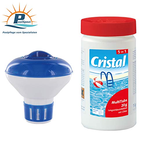 PoolSpezi Starter Set 1 Chlorine Water Care Pool Set Cristal Bayrol
