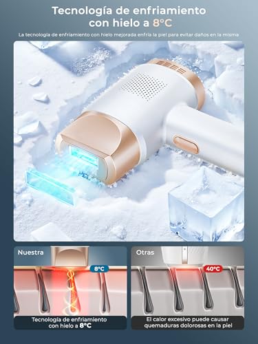 Miniatura 2 de 21j Depiladora Laser Con Función De Refrigeración, 600-1200nm Depiladora Luz Pulsada Con 9 Niveles De Energía, Pantalla Táctil Lcd Para Mujer Y Hombre, Bikini, Axilas, Cara, Cuerpo Blanco