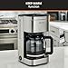 KRUPS Coffee Maker 10 Cups Simply Brew Stainless Steel Drip Coffee Maker, 900 Watts Coffee Filter, Drip Free, Dishwasher Safe Pot , Black & Silver