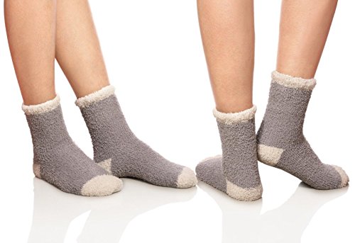 Image of Azue Fuzzy Warm Slipper Socks Women Super Soft Microfiber Cozy Sleeping Socks 6 or 5 Pairs