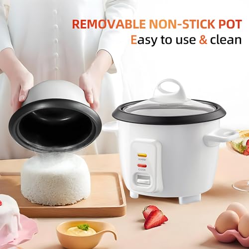 Mishcdea RICE COOKER HZ-M2L Mini Rice Cooker 2 Cups Uncooked & Steam Tray thumb #8