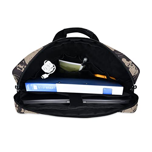 Foliosa Retro Skulls Laptop Bag, Laptop Sleeve Case With Non-Slip Shoulder Strap Multi-Pockets Messenger Bag Briefcase Fits 13-16 In Laptop Tablet #TOP7