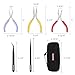 WORKPRO 5 Pieces Jewelry Pliers, Jewelry Tools Include 6 IN 1 Wire Loop Pliers, Nylon Nose Pliers, Bent Nose Pliers for Jewelry Making, Pointed Tweezers, Curved Tweezers, with Storage Bag