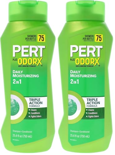 Pert Plus Shampoo & Conditioner, 25.4 Fl Oz | 2-in-1 Formula | Classic Clean | Pack of 2