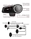 MAXTO Motorrad Bluetooth Headset, M2 Group Motorradhelm Kommunikationssysteme 6-Wege BT5.0 wasserdichte Gegensprechanlage 1000M mit UKW-Radio Siri, Sprachwahl für Full/Half Face (2 in 1 Mikrofon)