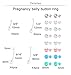Longita Plastic Pregnancy Belly Button Rings Long Bar Navel Rings for Maternity Sport Pregnant Women Flexible Clear Belly Piercing Retainer Different Length bar and balls for Replacement 12-32mm