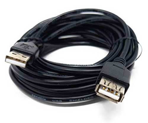 DRUT 5m USB Male to USB Female 2.0 24AWG High Speed EXTENSION Cable A Plug to Socket 16.5ft Black - Image 4